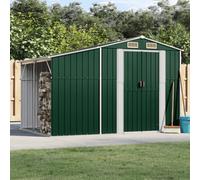 Walplus Garden Shed Green 277X192.5X179 Cm Galvanised Steel