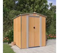 Walplus Garden Shed Light Brown 192X191X223 Cm Galvanised Steel