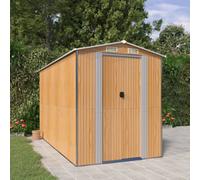 Walplus Garden Shed Light Brown 192X357X223 Cm Galvanised Steel
