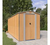 Walplus Garden Shed Light Brown 192X523X223 Cm Galvanised Steel