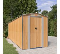 Walplus Garden Shed Light Brown 192X606X223 Cm Galvanised Steel