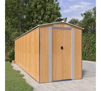 Walplus Garden Shed Light Brown 192X689X223 Cm Galvanised Steel