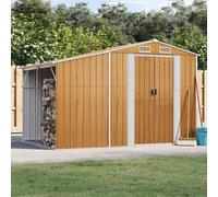 Walplus Garden Shed Light Brown 277X192.5X179 Cm Galvanised Steel