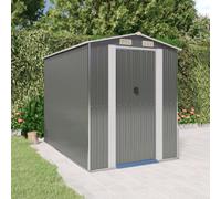 Walplus Garden Shed Light Grey 192X274X223 Cm Galvanised Steel