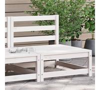 Walplus Garden Sofa Armless White 70X70X67 Cm Solid Wood Pine - Cushion Not Included