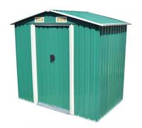 Walplus Garden Storage Shed Green Metal 204X132X186 Cm