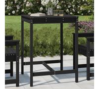 Walplus Garden Table Black 82.5X82.5X110 Cm Solid Wood Pine