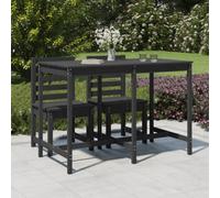 Walplus Garden Table Grey 159.5X82.5X110 Cm Solid Wood Pine