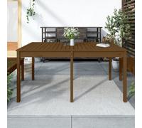 Walplus Garden Table Honey Brown 159.5X82.5X76 Cm Solid Wood Pine