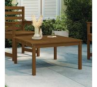 Walplus Garden Table Honey Brown 82.5X82.5X45 Cm Solid Wood Pine