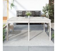 Walplus Garden Table White 159.5X82.5X76 Cm Solid Wood Pine