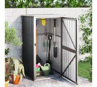 Walplus Garden Tool Shed Anthracite 88X89X161 Cm Galvanised Steel