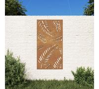 Walplus Garden Wall Decoration 105X55 Cm Corten Steel Leaf Design