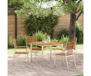 Walplus Gardenchair 4 Pcs Brown 56X54.5X87Cm Solidacaciawood