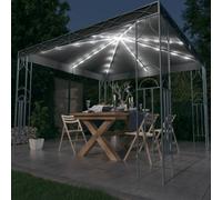 Walplus Gazebo With Led String Lights 300X300 Cm Anthracite