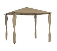 Walplus Gazebo With Post Covers 3X3X2.6 M Taupe 160 G/ma