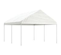 Walplus Gazebo With Roof White 4.46X4.08X3.22 M Polyethylene