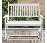 Walplus Glider Bench White 118X70X104.5 Cm Solid Wood Poplar