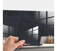Walplus Glossy Marble Thick Peel And Stick Wall Tiles Stickers - 24Pcs Self Adhesive Stick On Tiles For Kitchen Denim Blue