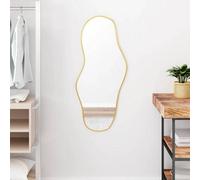 Walplus Gold Wall Mirror 90X40 Cm Decorative Rectangular Vanity Mirror