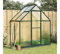 Walplus Green Greenhouse With Base Frame 169X114X202 Cm Aluminium