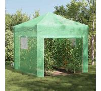 Walplus Greenhouse Folding With Roof Green 290 X 290 X 315 Cm Steel