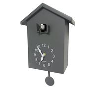 WALPLUS Minimalist Cuckoo Clock Grey Pendulum Quartz Bird Clock, Pendulum Clock Wall Art Wall Clock Home Bedroom Office Living Room Decoration Clock Idea