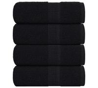 Walplus Guest Towels 4 Pcs Black 30X50 Cm 360 Gsm 100% Cotton