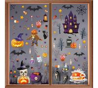 Walplus Halloween Glow In The Dark Haunted Pumpkin Window Cling