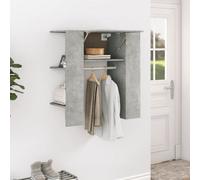 Walplus Hallway Cabinet Concrete Grey 97.5X37X99 Cm Engineered Wood