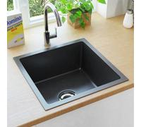 Walplus Handmade Kitchen Sink Black Stainless Steel