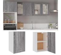 Walplus Hanging Cabinet Lyon Grey Sonoma 39.5X31X60 Cm Engineered Wood