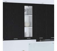 Walplus Hanging Cabinet Riga Black Oak 40 X 31 X 100 Cm Engineered Wood