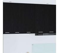 Walplus Hanging Cabinet Riga Black Oak And White 40 X 31 X 80 Cm