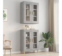 Walplus Hanging Wall Cabinet Grey Sonoma 69.5X34X90 Cm