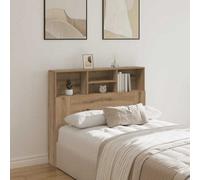 Walplus Headboard Cabinet Artisian Oak 120X19X103.5 Cm Engineered Wood