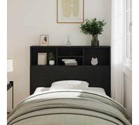 Walplus Headboard Cabinet Black Oak 120 X 19 X 103.5 Cm Engineered Wood