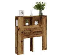 Walplus Headboard Cabinet Old Wood 100X18.5X102.5 Cm Engineered Wood
