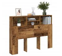 Walplus Headboard Cabinet Old Wood 140X19X103.5 Cm