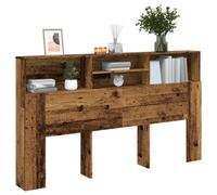 Walplus Headboard Cabinet Old Wood 180X19X103.5 Cm Engineered Wood