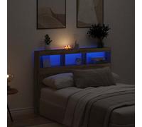 Walplus Headboard Cabinet With Led Artisan Oak 140X17X102 Cm