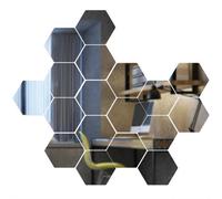 Walplus Hexagonal Mirror Sticker Wall Sticker Bedroom Home Decorations