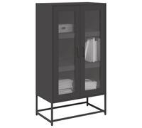 Walplus Highboard Black 68X39X123 Cm Steel