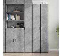 Walplus Highboard Concrete Grey 30X42.5X185 Cm Engineered Wood