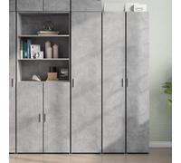 Walplus Highboard Concrete Grey 40X42.5X185 Cm Engineered Wood
