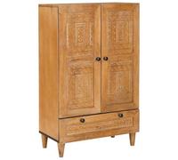 Walplus Highboard Light Brown 60 X 33 X 100 Cm Solid Mango Wood