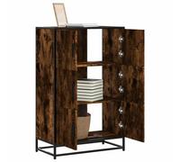 Walplus Highboard Smoked Oak 68X35X106.5 Cm Engineered Wood And Metal