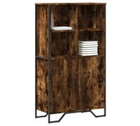 Walplus Highboard Smoked Oak 79.5X35.5X137.5 Cm Engineered Wood