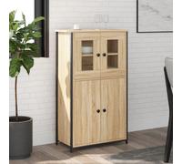 Walplus Highboard Sonoma Oak 62X32X106.5 Cm Engineered Wood