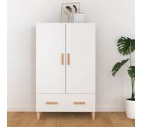 Walplus Highboard White 70X31X115 Cm Engineered Wood